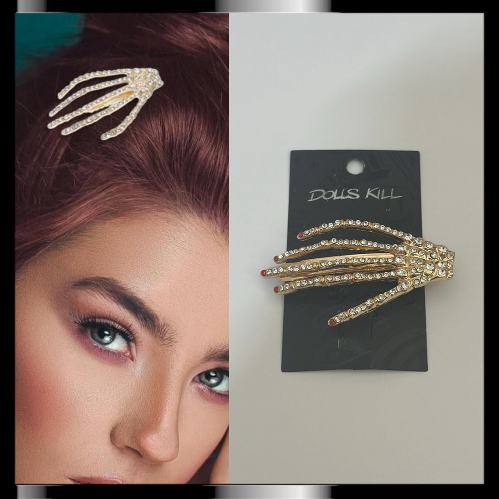 DOLLS KILL Skeleton Hand Hair Clip